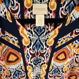 Chicos Size 1 tunic paisley dress